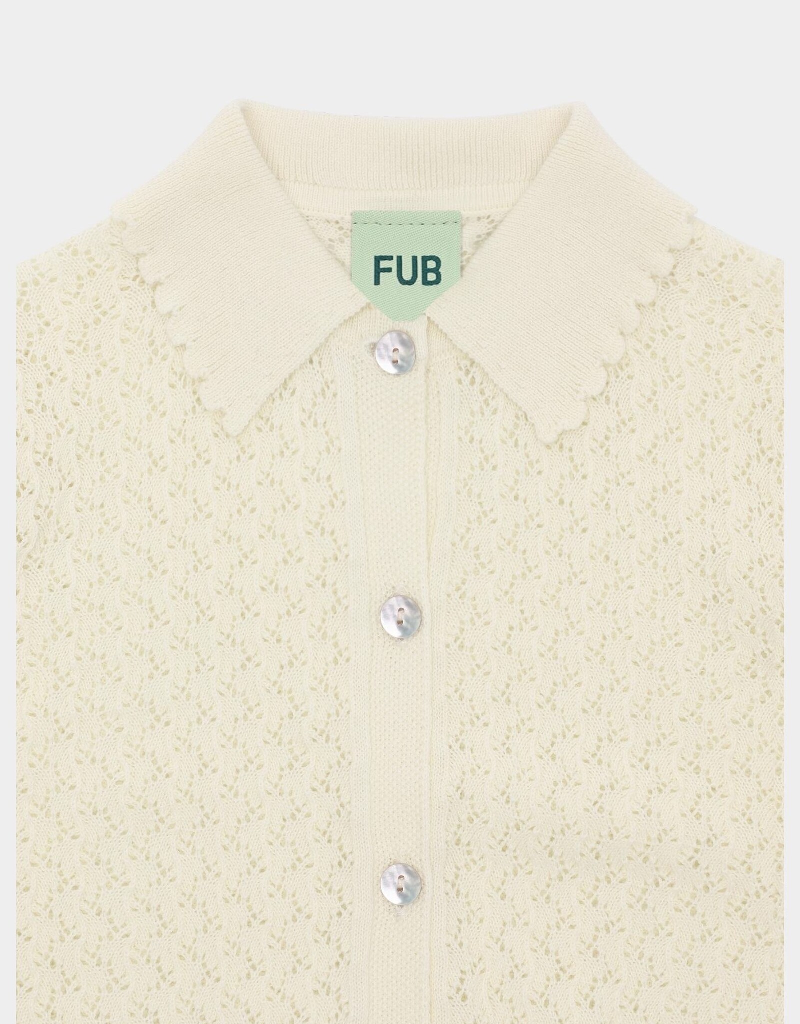 Fub FUB POINTELLE SHIRT - ECRU