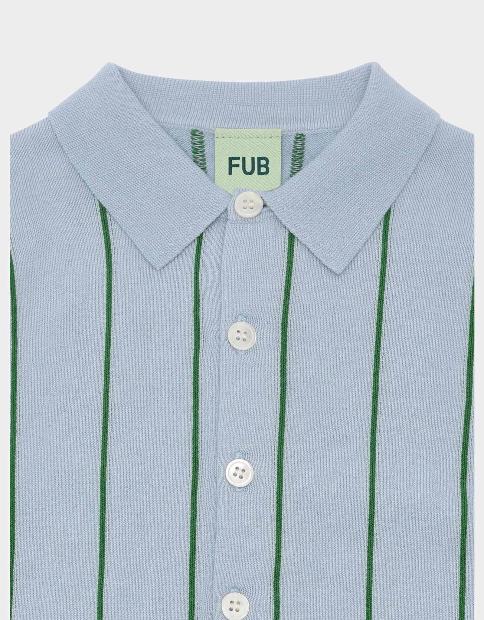 Fub FUB SHIRT PALE BLUE/PINE
