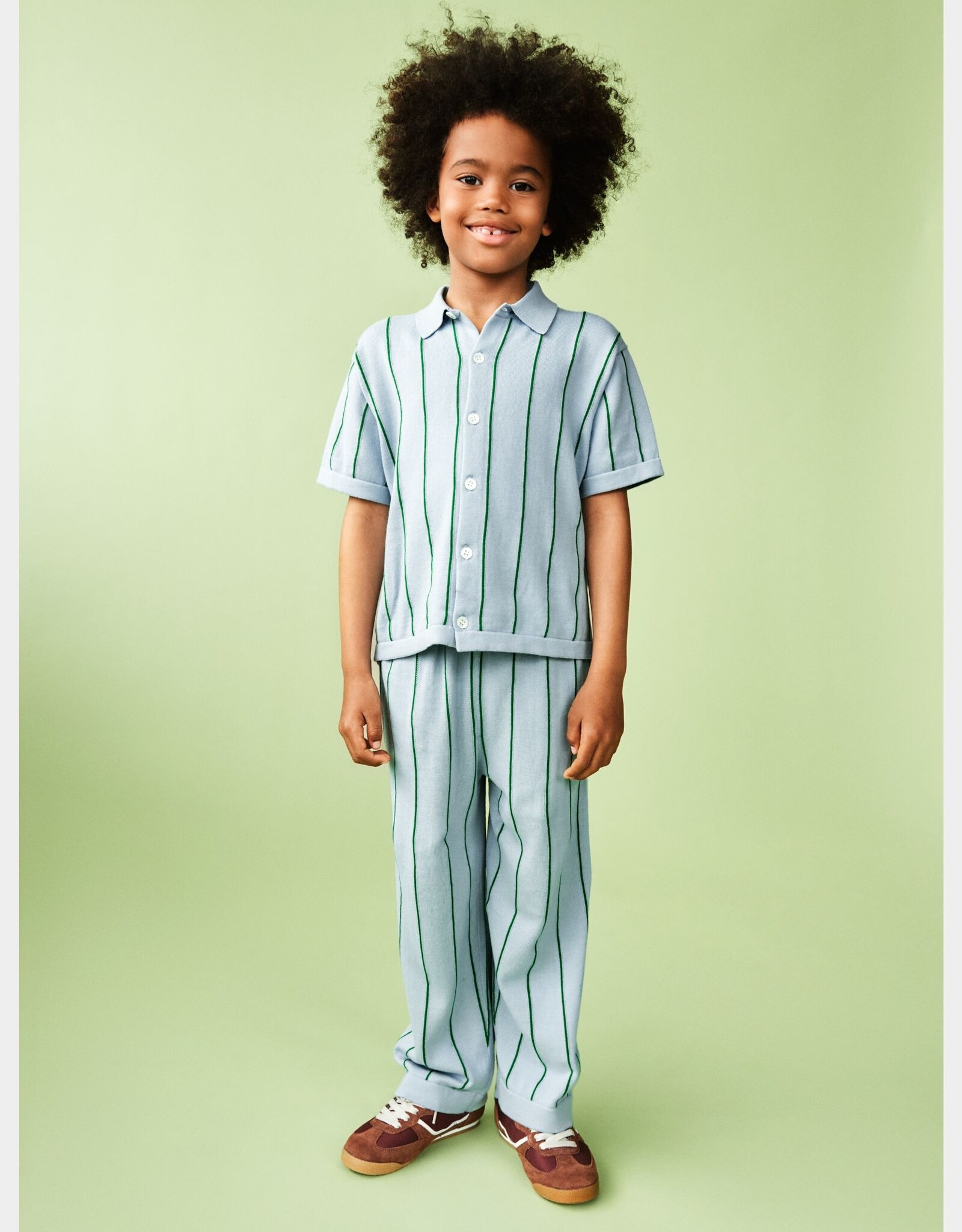 Fub FUB SHIRT PALE BLUE/PINE