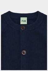 Fub FUB RIB CARDIGAN - DARK NAVY
