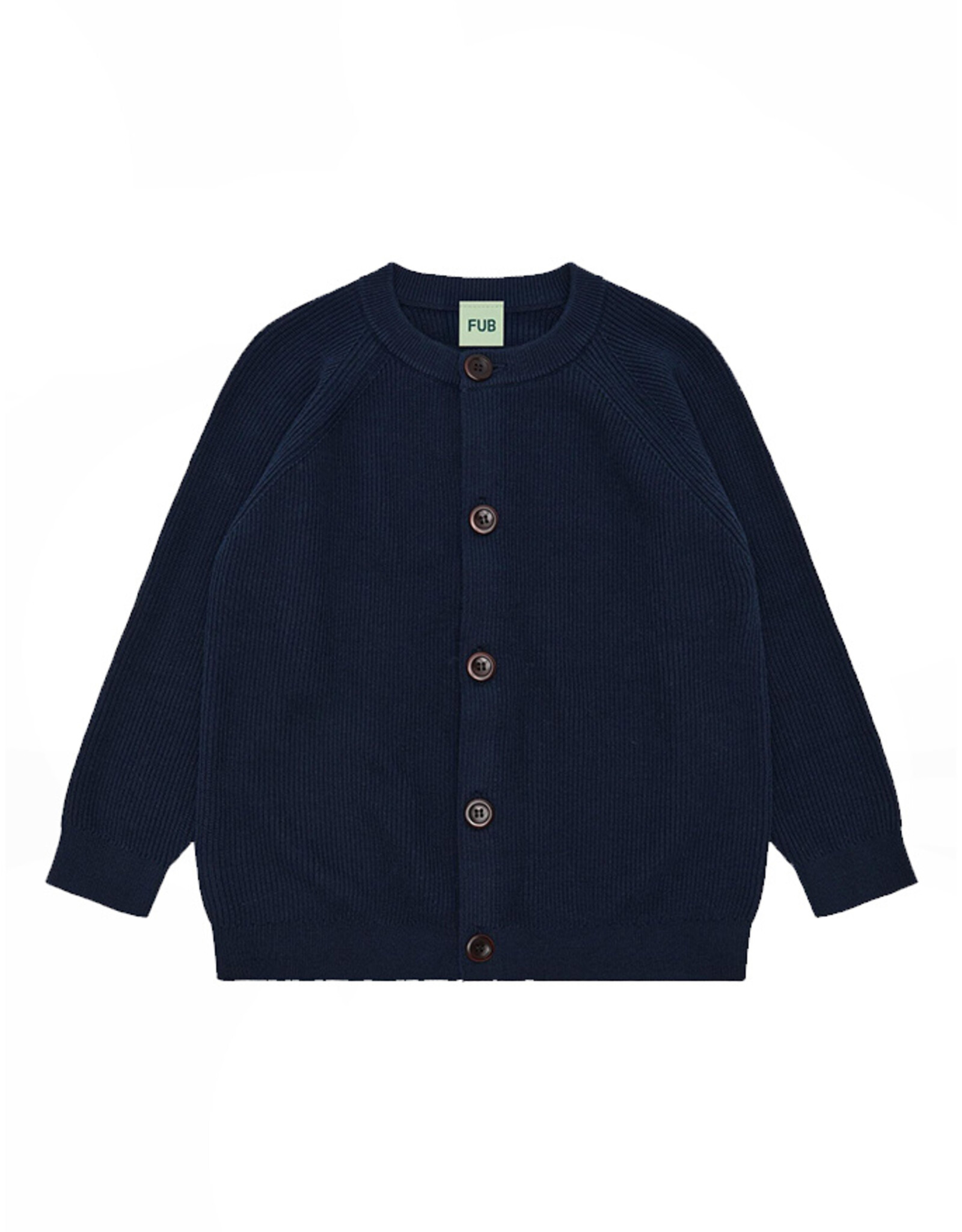 Fub FUB RIB CARDIGAN - DARK NAVY