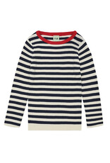 Fub FUN RIB BLOUSE - ECRU/NAVY