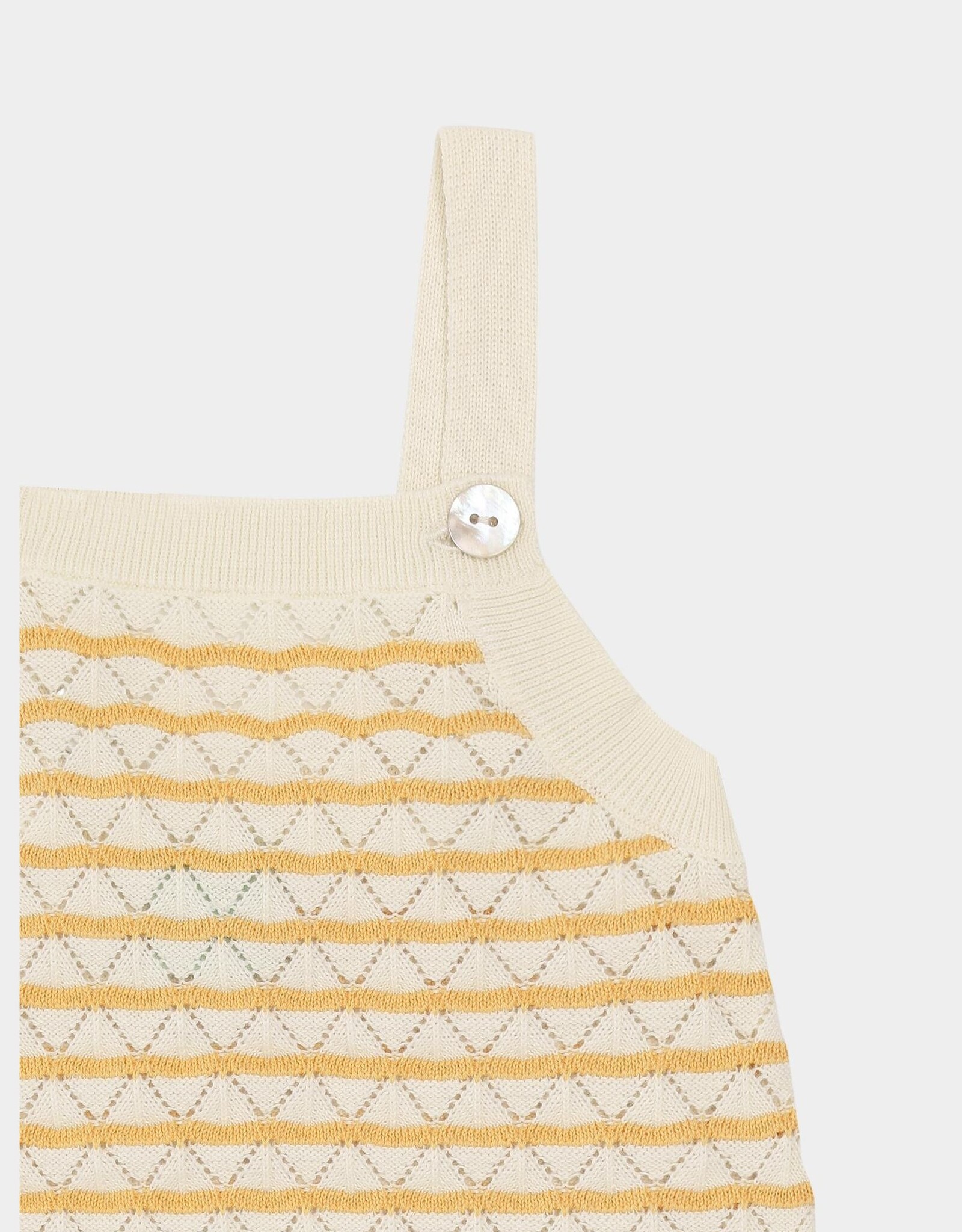 Fub FUB  POINTELLE ROMPER - ECRU/BUTTER