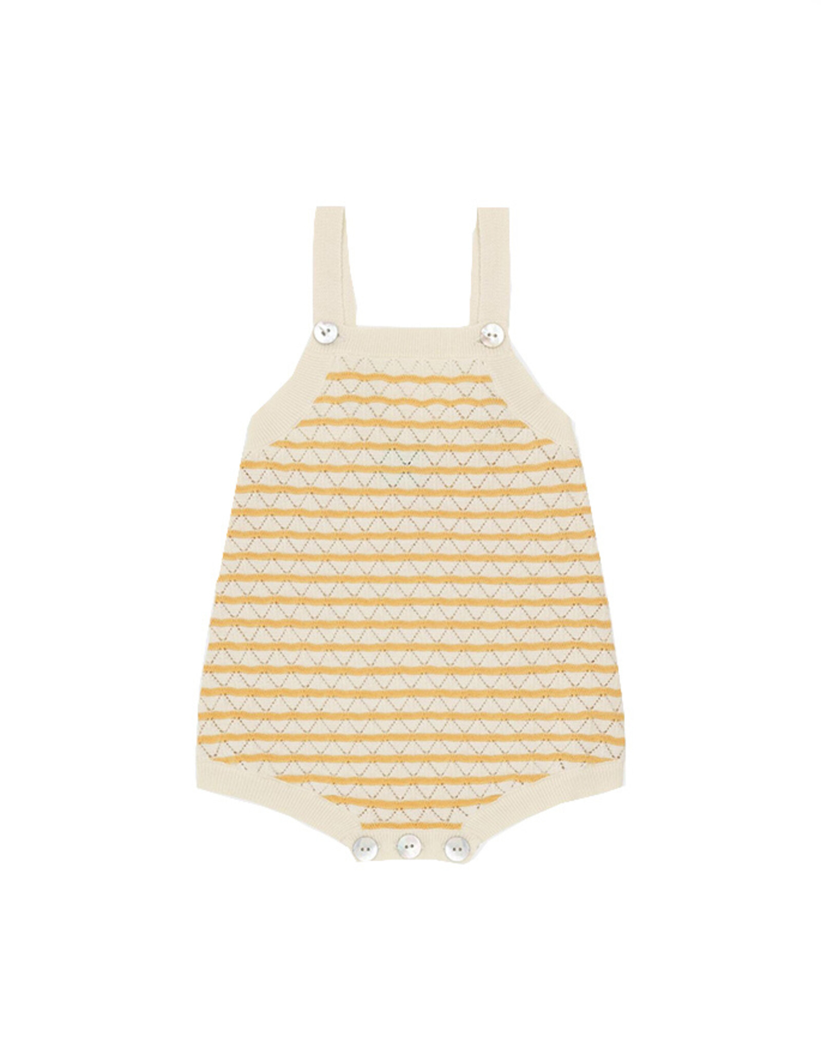 Fub FUB  POINTELLE ROMPER - ECRU/BUTTER