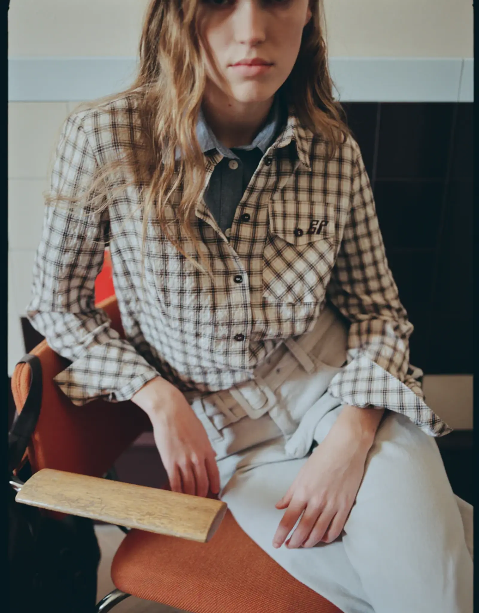 Baum Und Pferdgarten BAUM UND PFERDGARTEN MENA SHIRT - CREME MINI CHECK