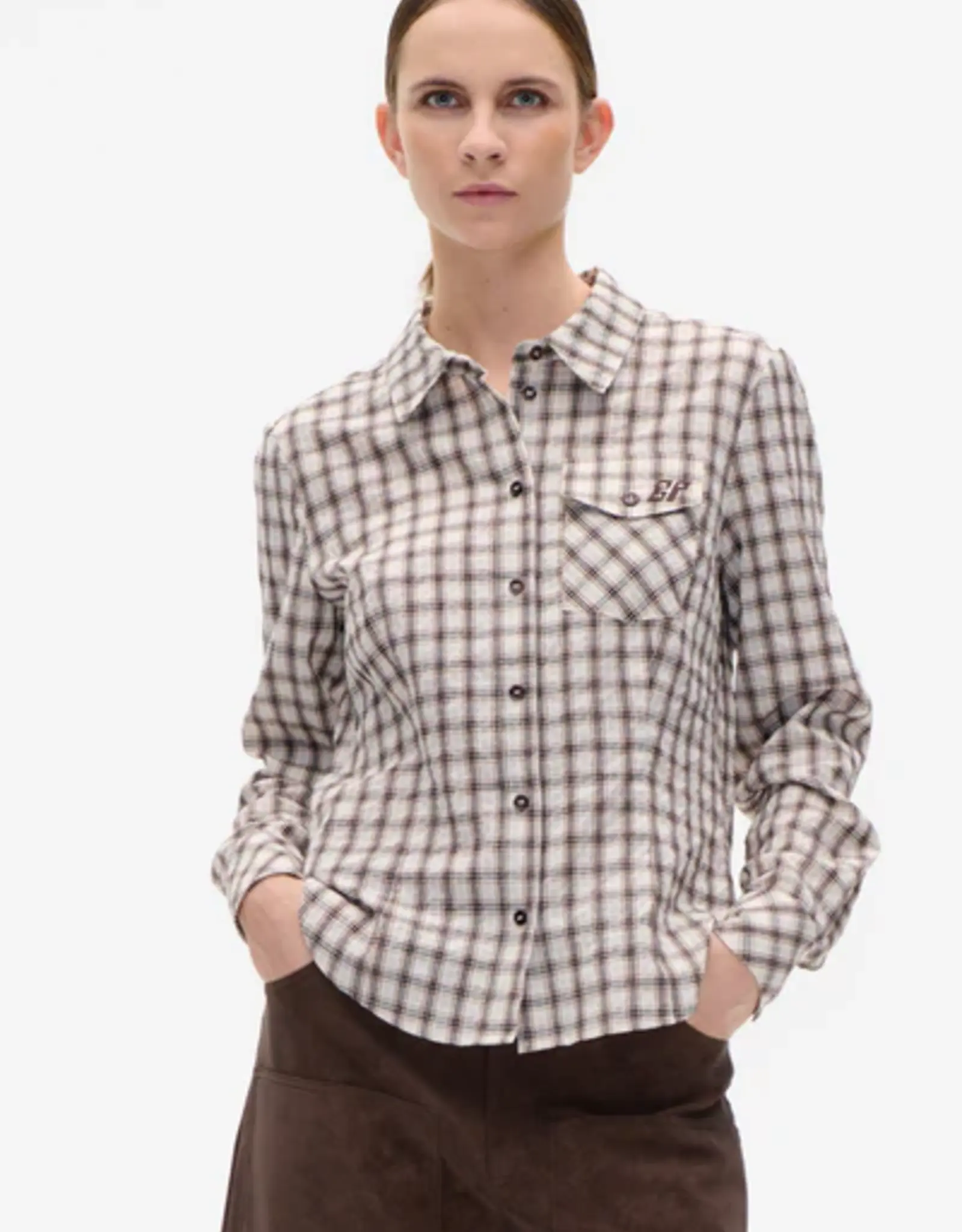 Baum Und Pferdgarten BAUM UND PFERDGARTEN MENA SHIRT - CREME MINI CHECK