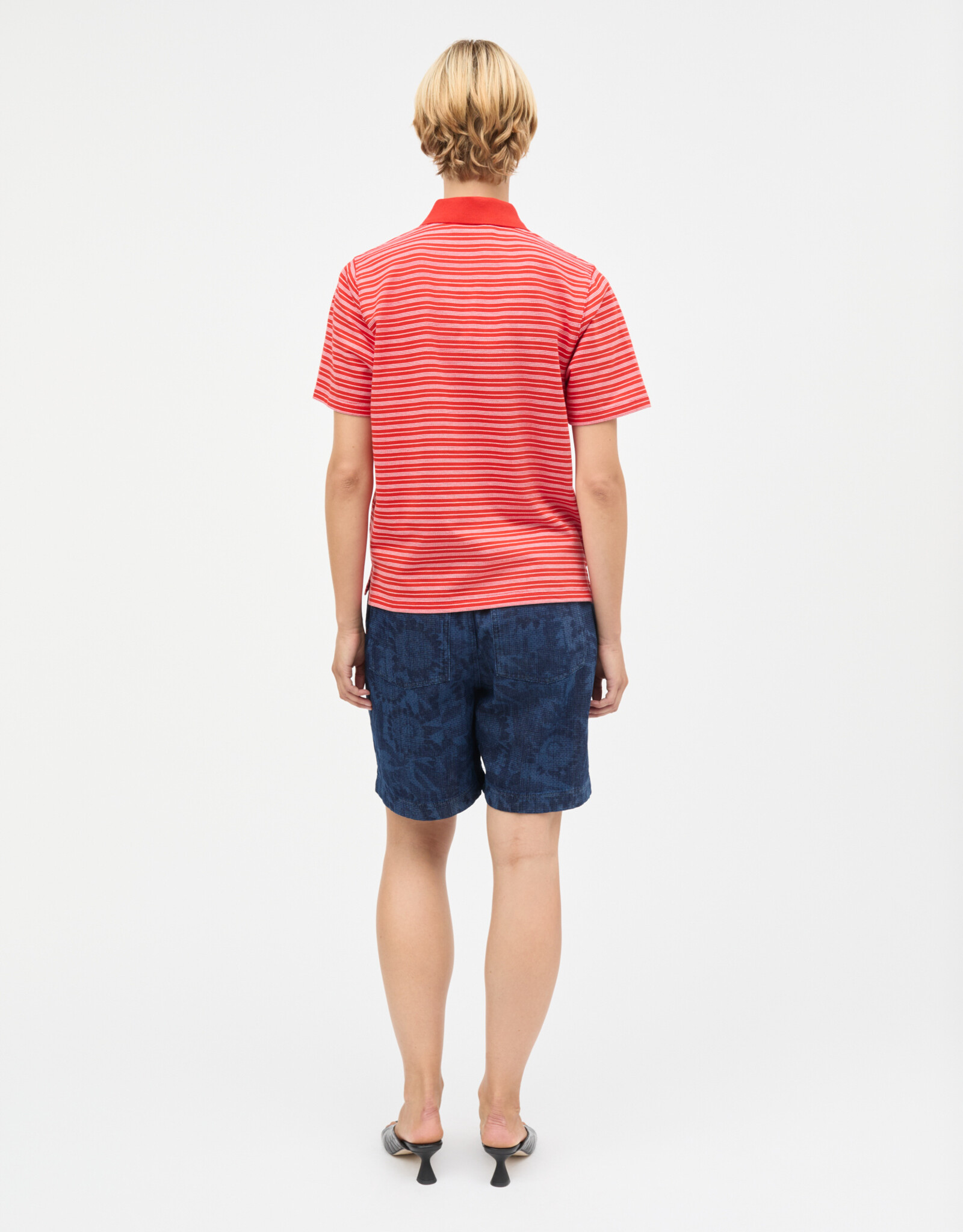 Mads Norgaard MADS NØRGAARD MARLO POLO TEE - FIERY RED/VANILLA