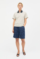 Mads Norgaard MADS NØRGAARD MARLO POLO TEE - VANILLA/SKY CAPTAIN
