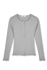 Mads Norgaard MADS NØRGAARD TECO AMY CARDIGAN - GREY MELANGE