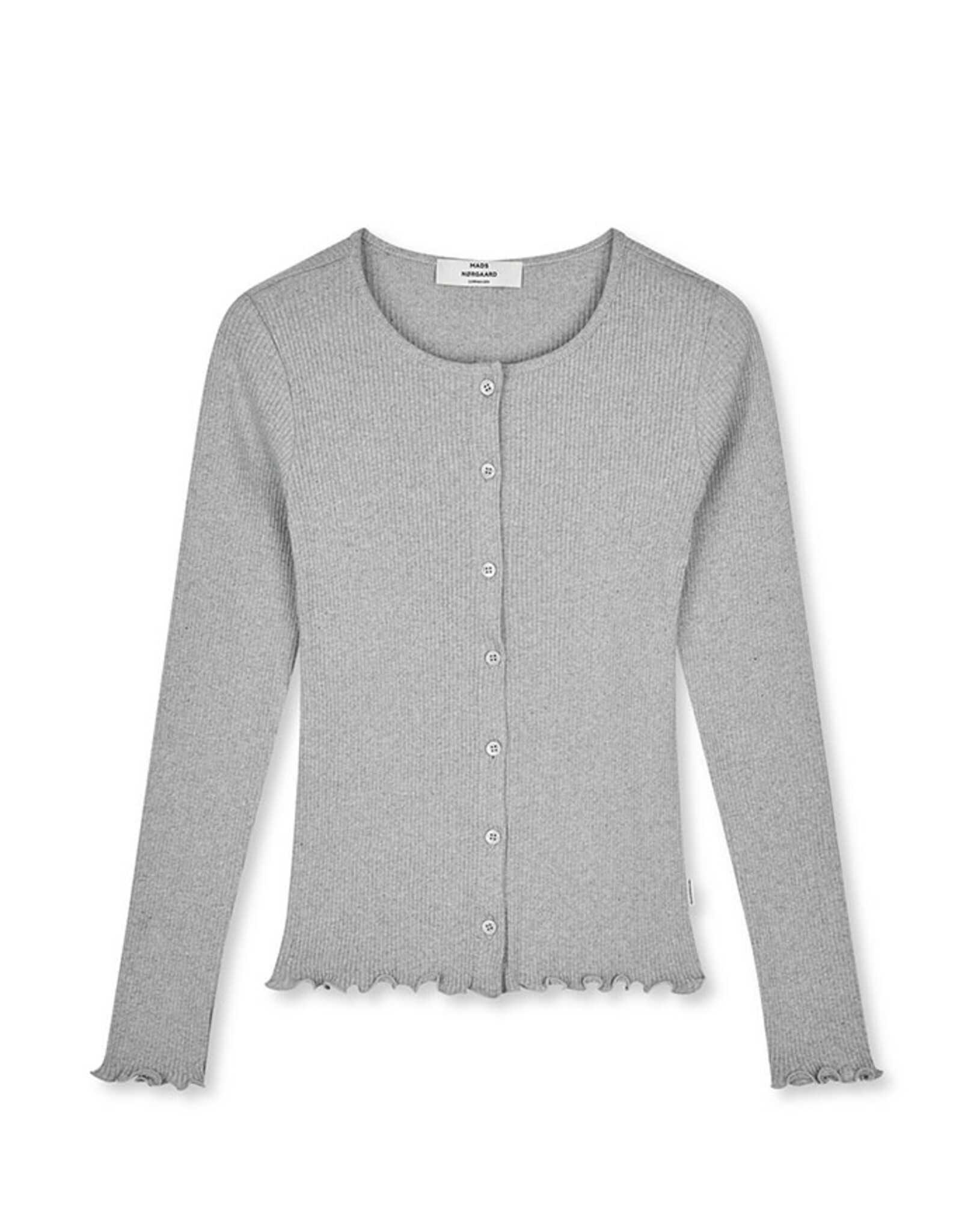 Mads Norgaard MADS NØRGAARD TECO AMY CARDIGAN - GREY MELANGE