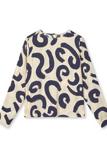 Mads Norgaard MADS NØRGAARD DELICATE TWILL FLOW TOP - AOP ALMOND