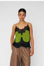 STELLA NOVA DELICATE LACE TOP - GREEN