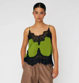 STELLA NOVA DELICATE LACE TOP - GREEN