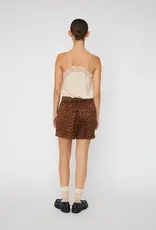 STELLA NOVA ANIMAL PRINTED SILKY SHORTS - LEOPARD