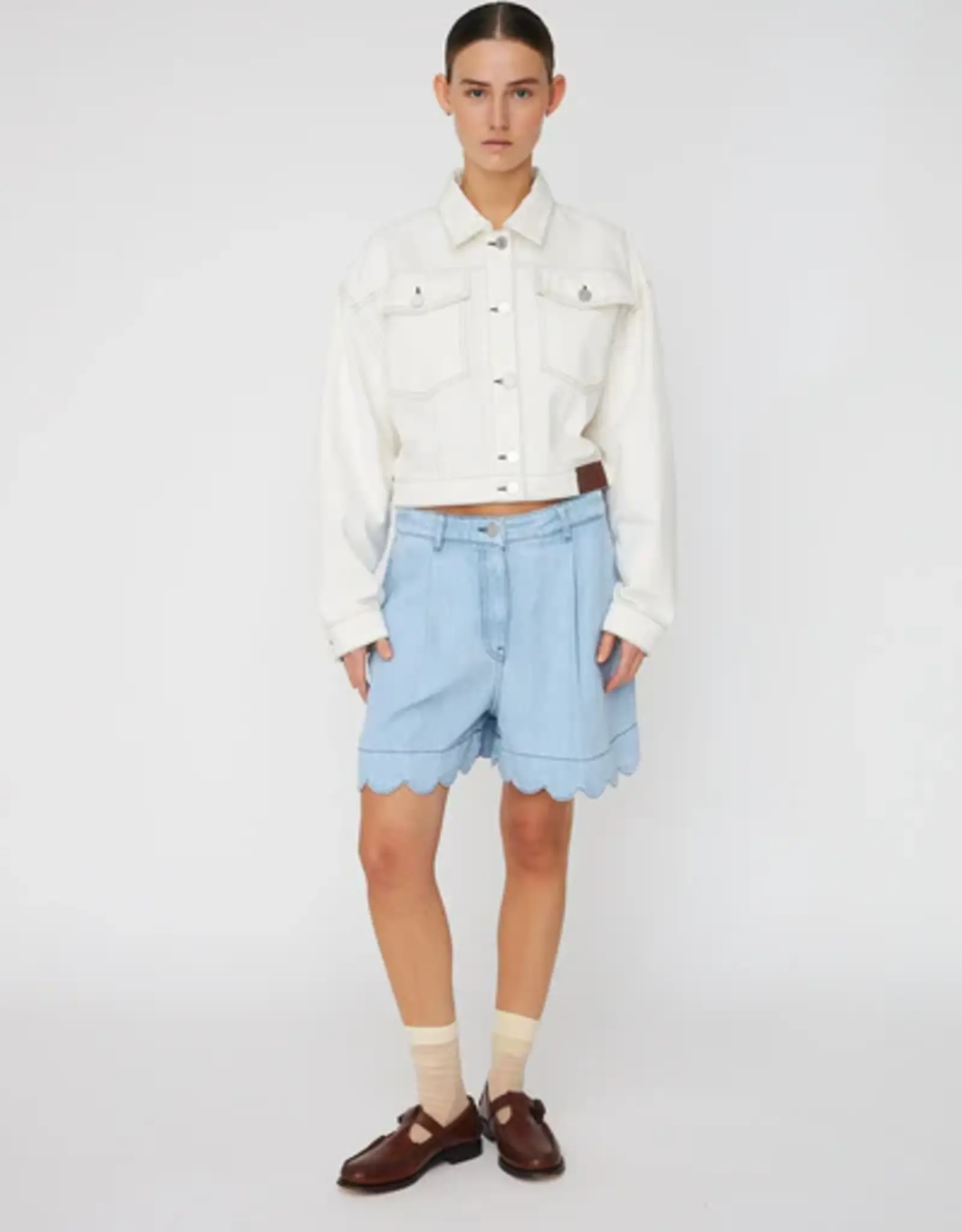 STELLA NOVA SOFT DENIM SHORTS - LIGHT BLUE