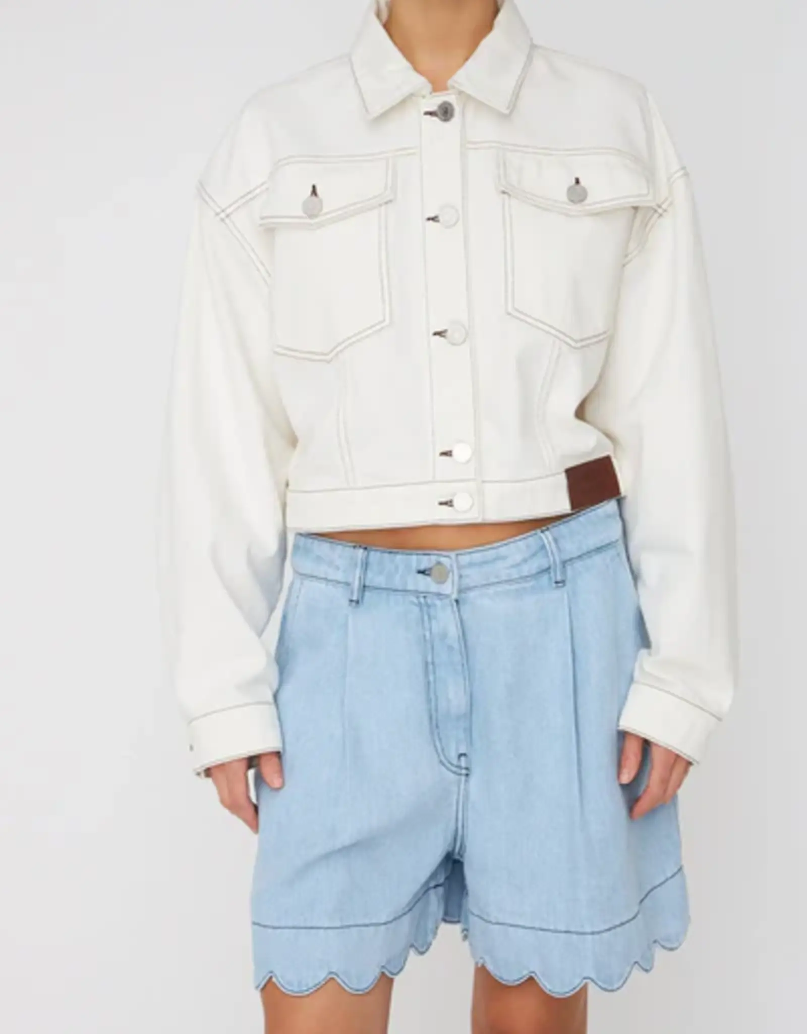 Stella Soft Denim Shorts Light Blue
