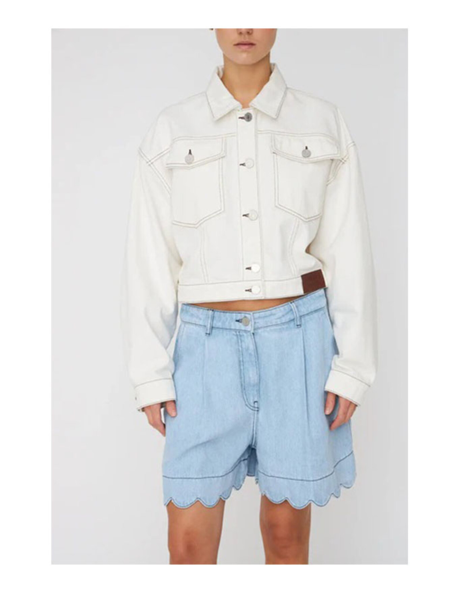 STELLA NOVA SOFT DENIM SHORTS - LIGHT BLUE