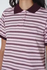 Dr Denim DR DENIM JADE SS POLO - PINK STRIPE