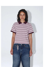 Dr Denim DR DENIM JADE SS POLO - PINK STRIPE