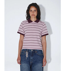 Dr Denim DR DENIM JADE SS POLO - PINK STRIPE