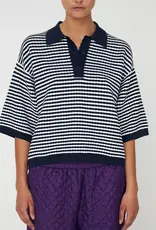 STELLA NOVA POLO KNIT - NAVY-CREME