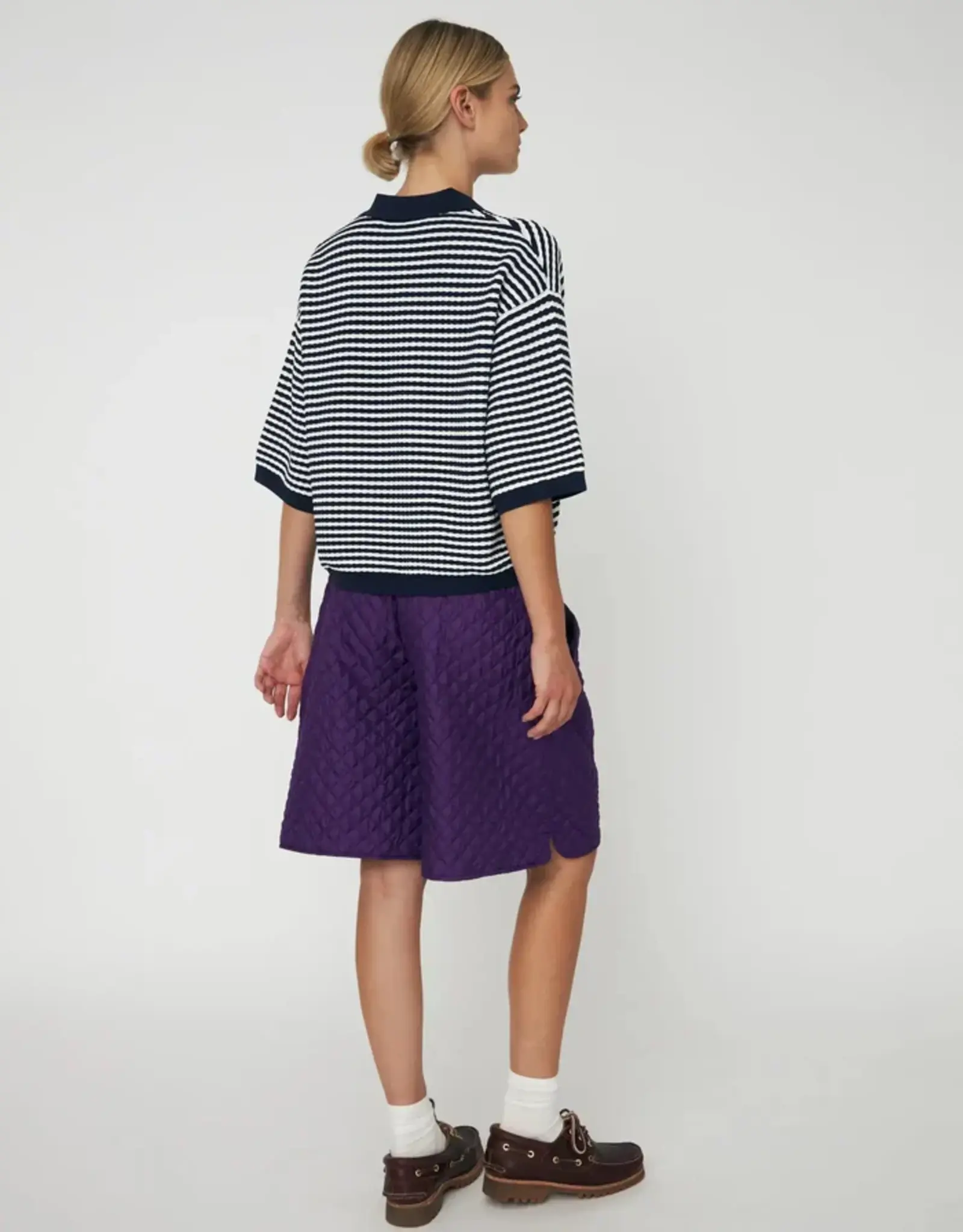 STELLA NOVA POLO KNIT - NAVY-CREME