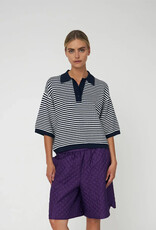 STELLA NOVA POLO KNIT - NAVY-CREME