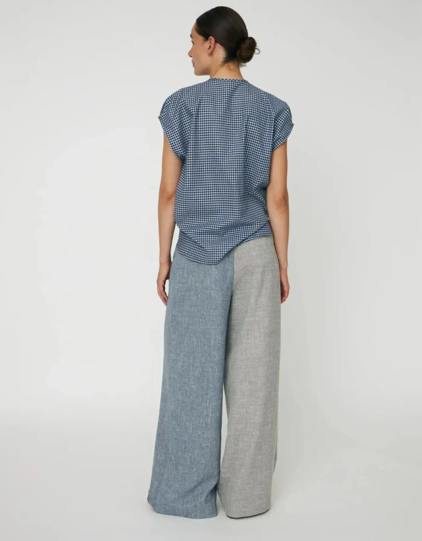STELLA NOVA DROP SHOULDERS OVERSIZED - BLUE CHECK