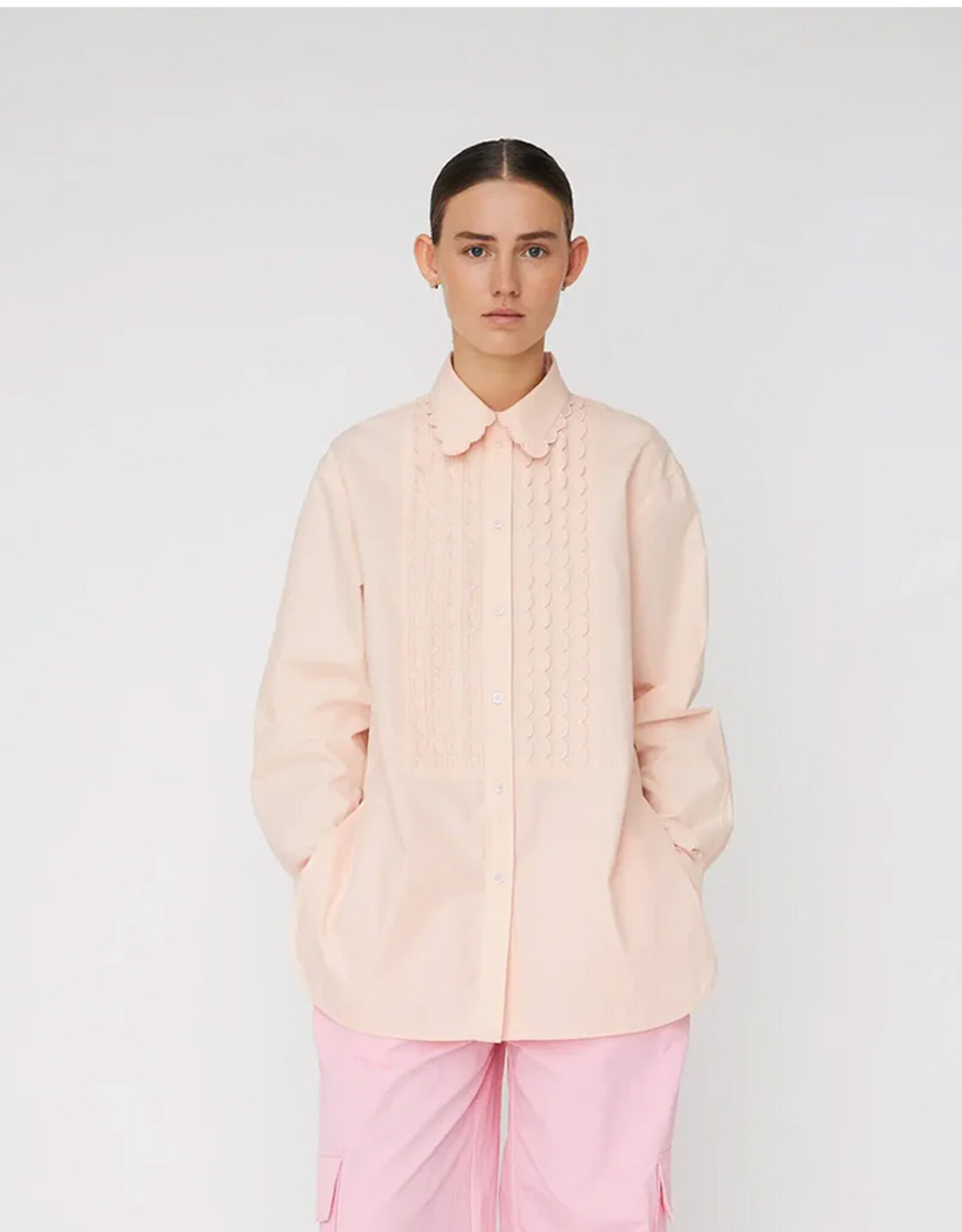 STELLA NOVA POPLIN SHIRT - POWDER 36