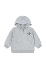 Konges Slojd KONGES SLØJD LOU SWEAT ZIP HOODIE - GREY MELANGE