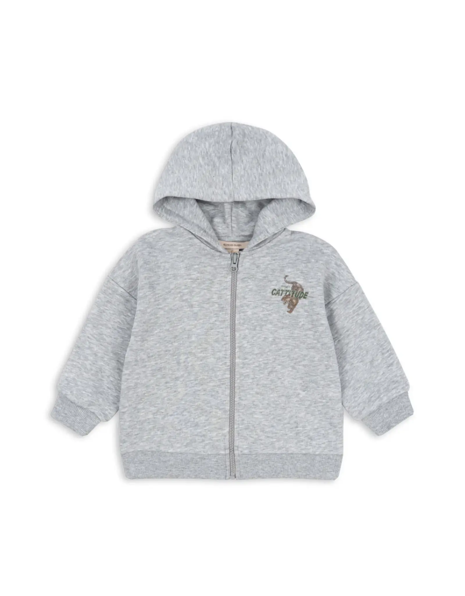 Konges Slojd KONGES SLØJD LOU SWEAT ZIP HOODIE - GREY MELANGE