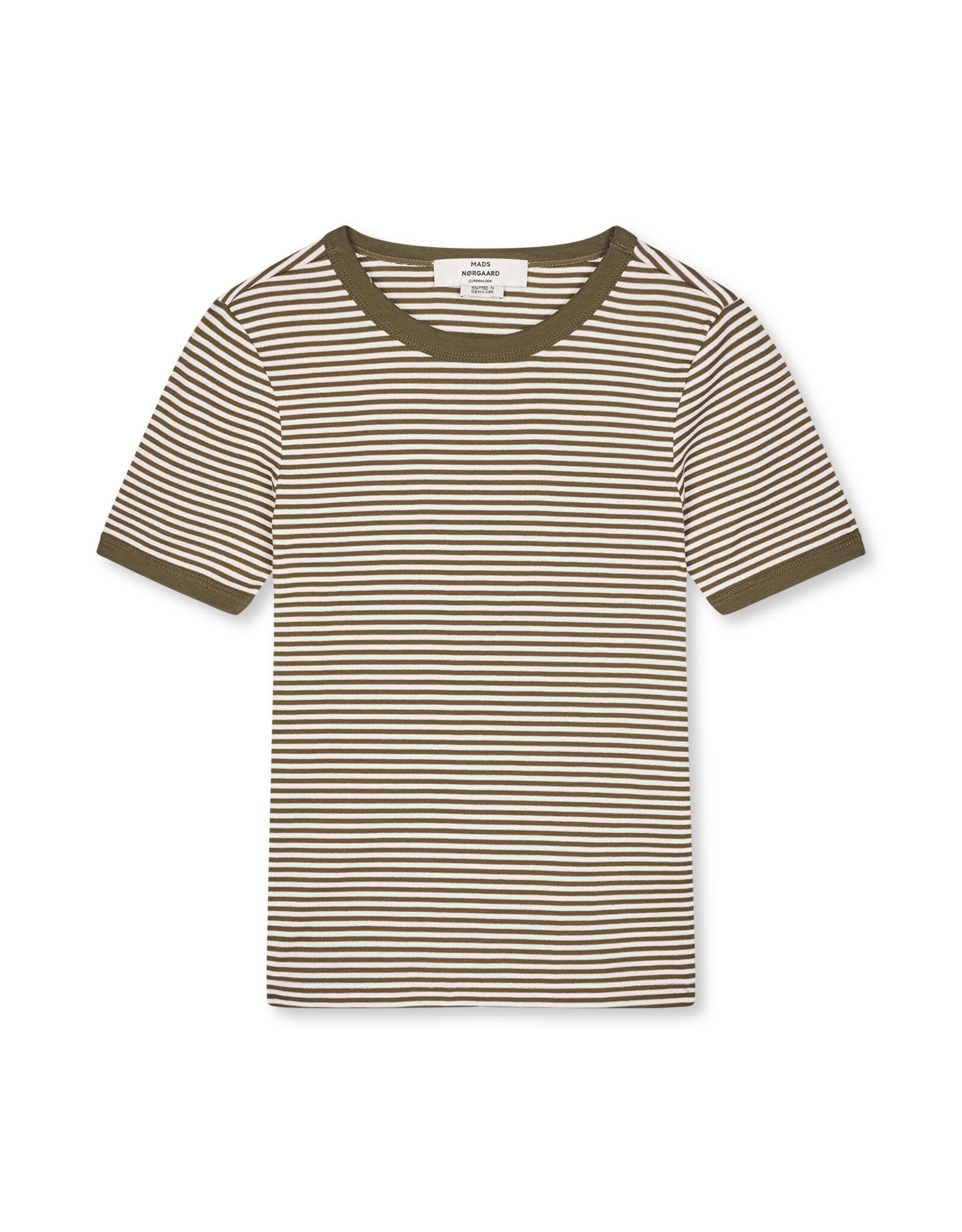 Mads Norgaard MADS NØRGAARD GRACE JERSEY STRIPE SS - WHITE/TARMAC