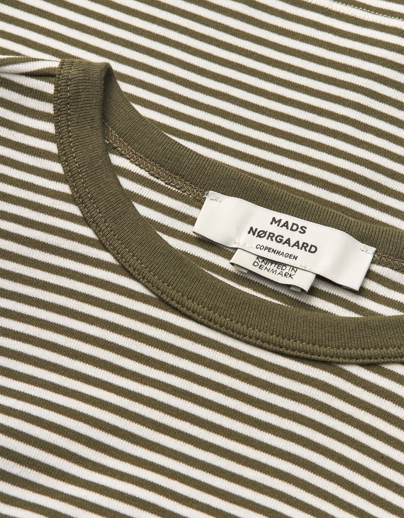 Mads Norgaard MADS NØRGAARD GRACE JERSEY STRIPE SS - WHITE/TARMAC