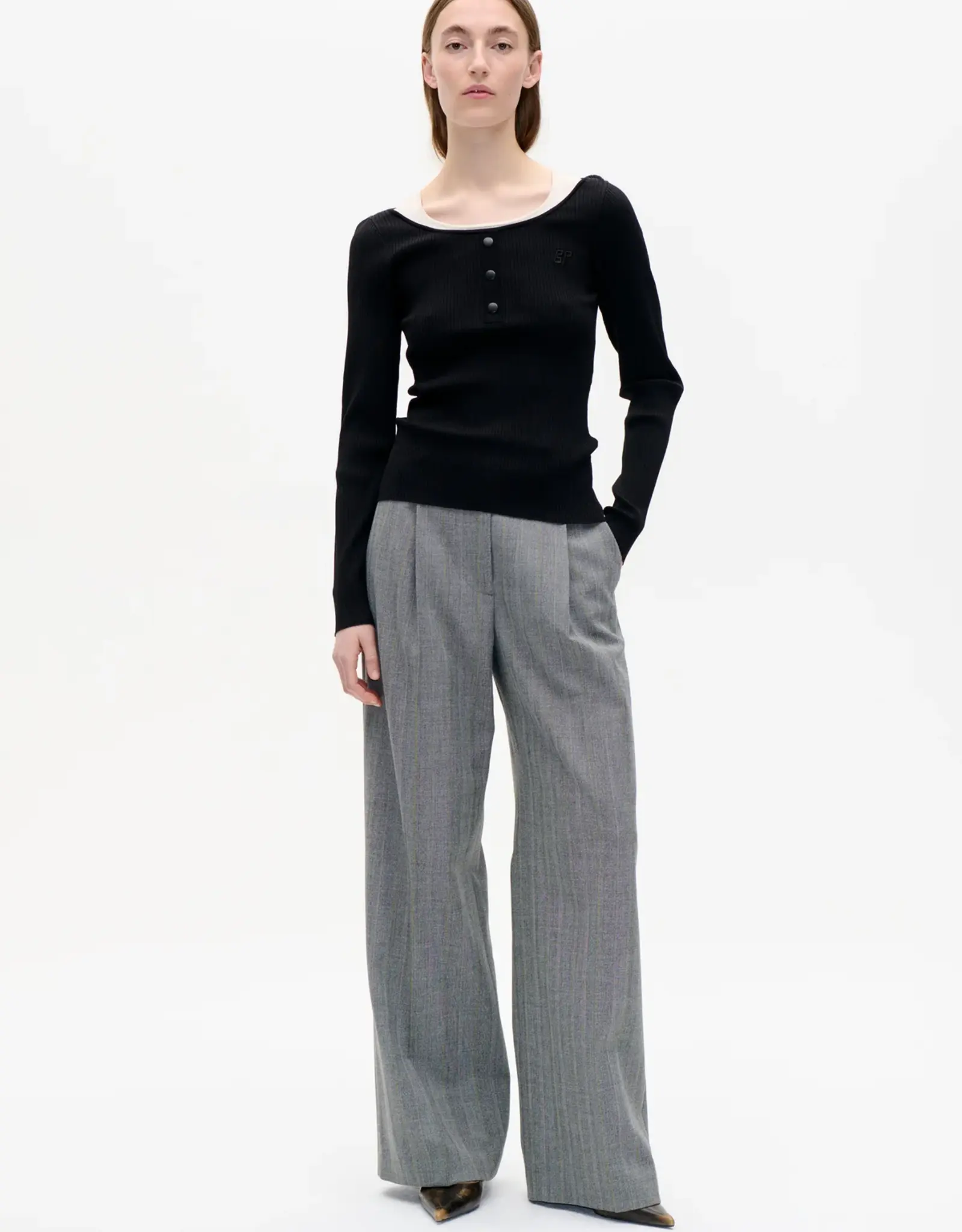 Baum Und Pferdgarten BAUM UND PFERDGARTEN NEYA PANT - GREY SUBTLE STRIPES