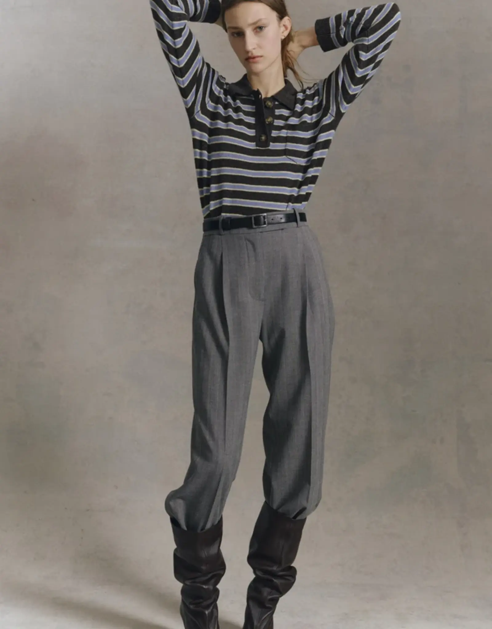 Baum Und Pferdgarten BAUM UND PFERDGARTEN NEYA PANT - GREY SUBTLE STRIPES