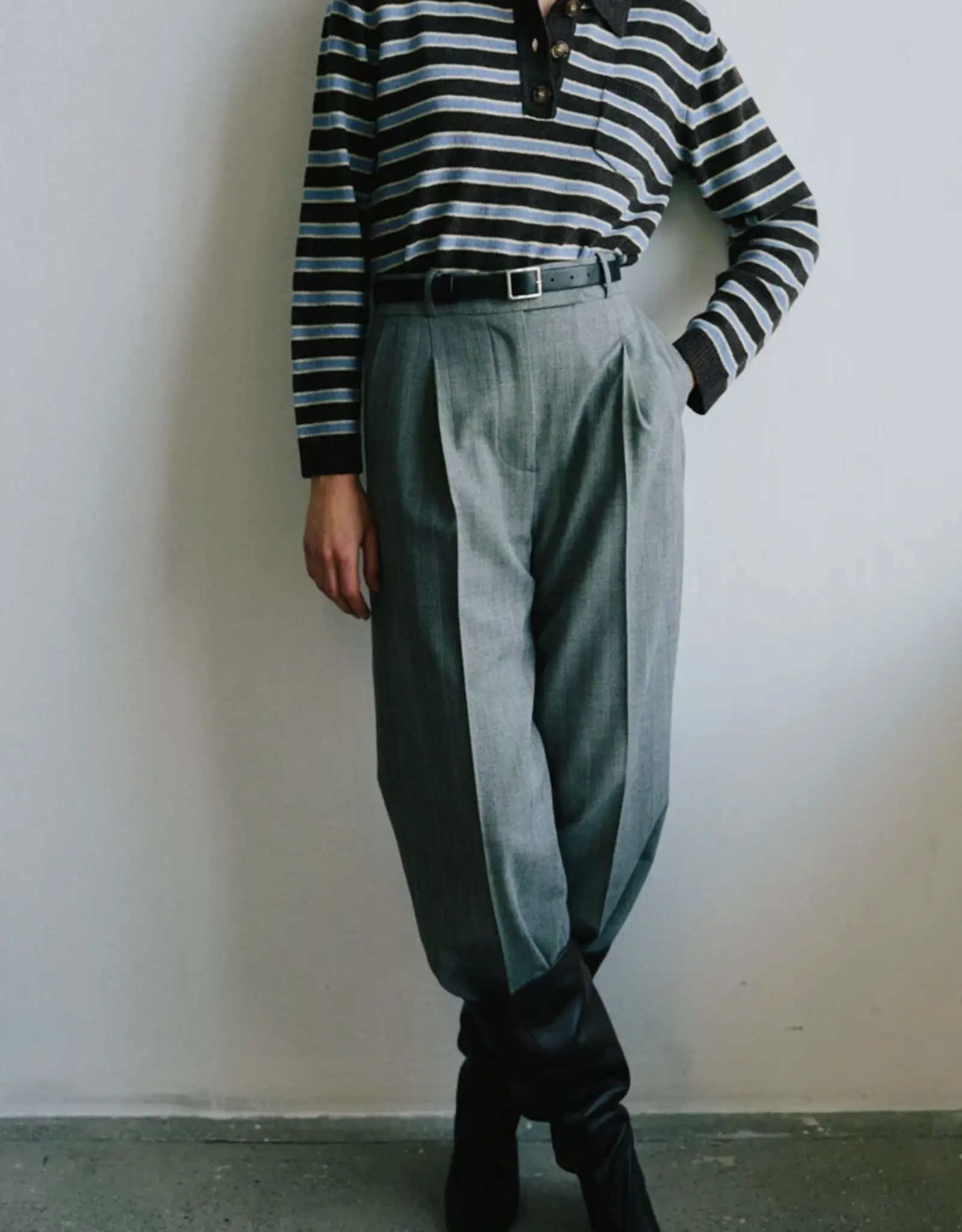 Baum Und Pferdgarten BAUM UND PFERDGARTEN NEYA PANT - GREY SUBTLE STRIPES
