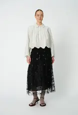 STELLA NOVA SEQUINS MESH SKIRT - BLACK