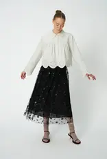 STELLA NOVA SEQUINS MESH SKIRT - BLACK