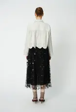 STELLA NOVA SEQUINS MESH SKIRT - BLACK