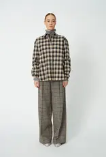 STELLA NOVA OVERSIZED CHECKED SHIRT - BEIGE/BLACK