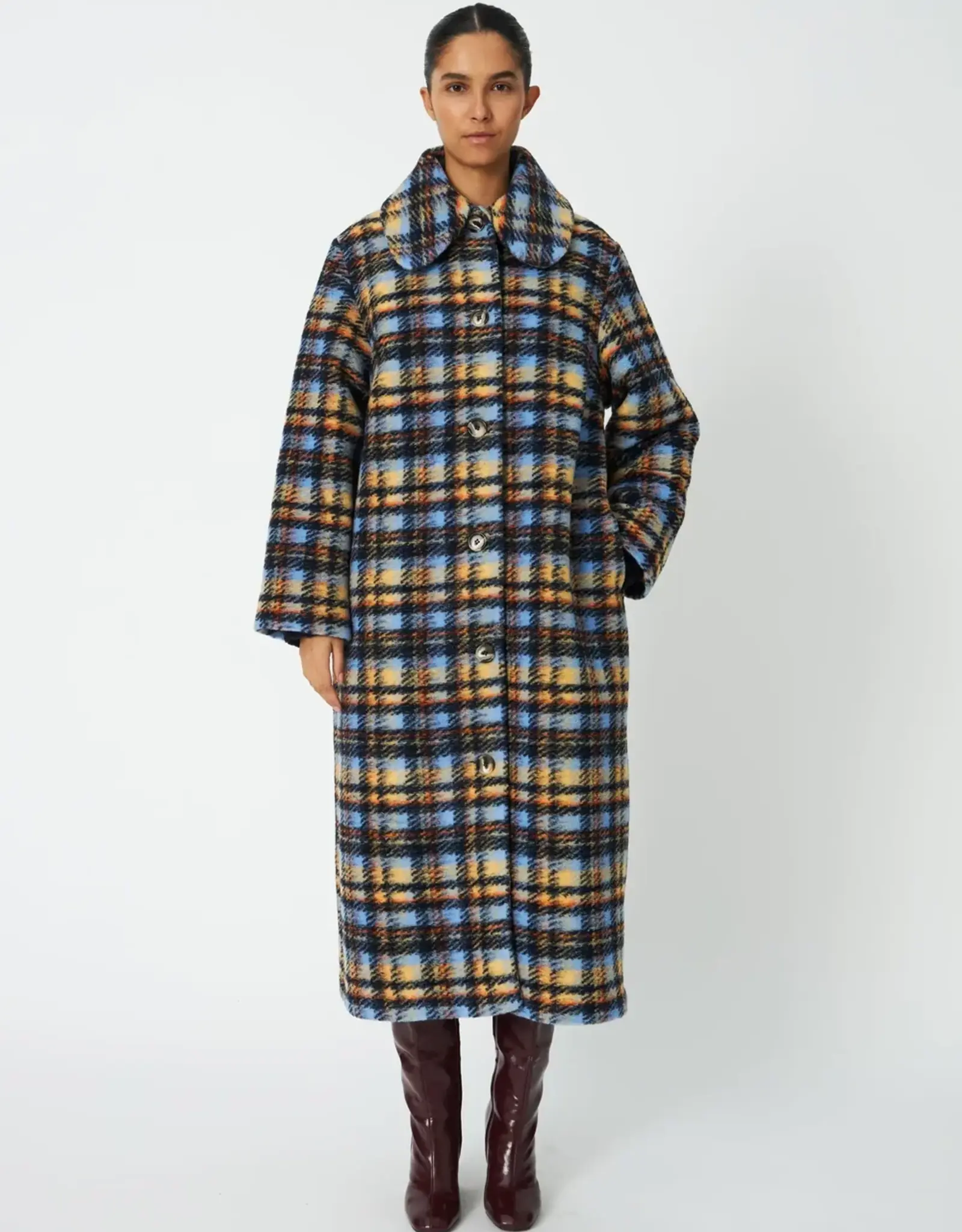 STELLA NOVA LONG COAT - MULTI CHECK
