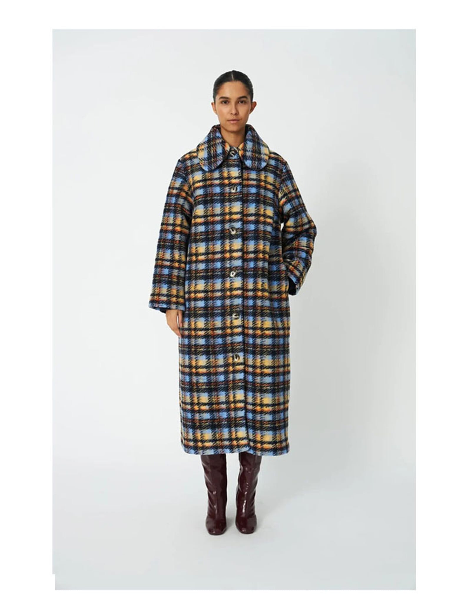 STELLA NOVA LONG COAT - MULTI CHECK