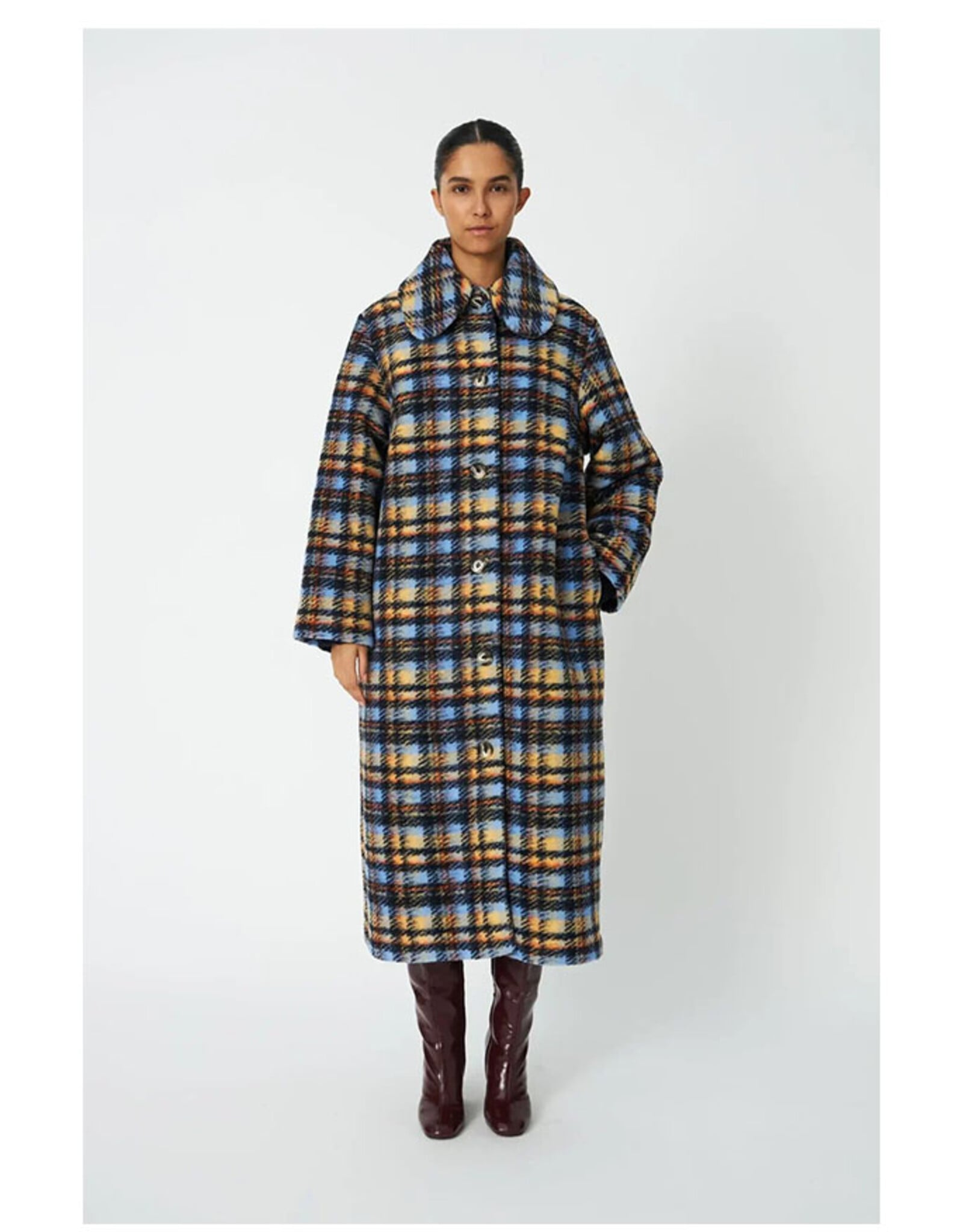 STELLA NOVA LONG COAT - MULTI CHECK