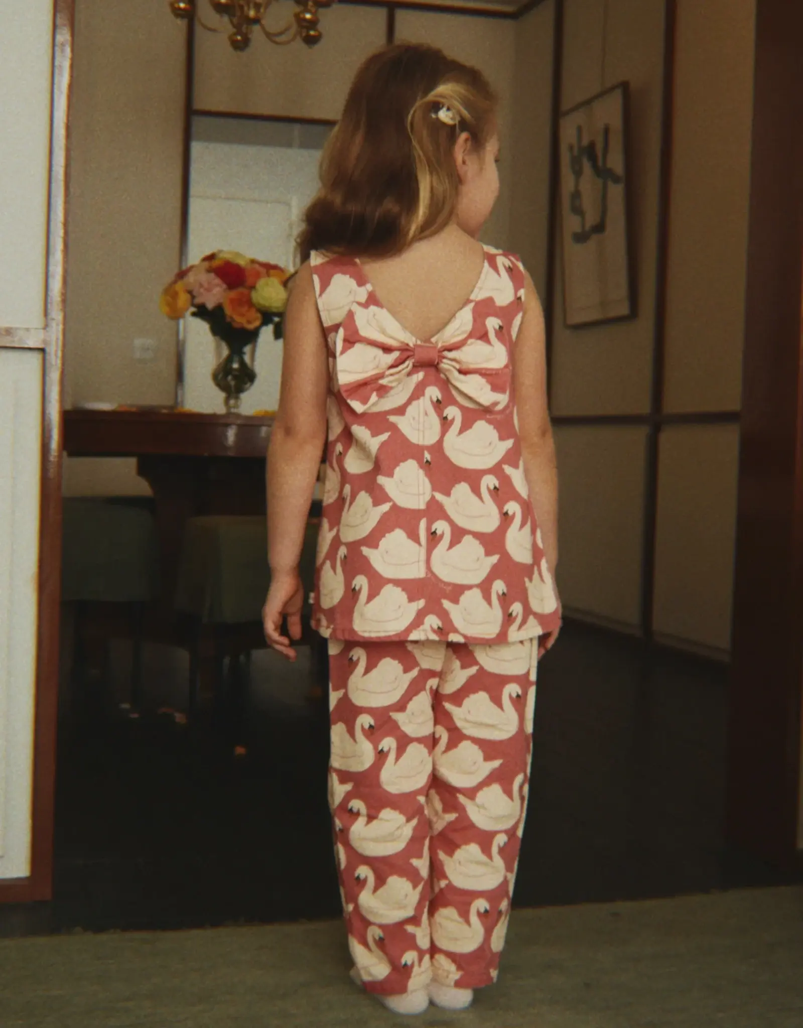 Konges Sløjd KONGES SLØJD MAGOT FRILL PANTS - SWAN ROSE