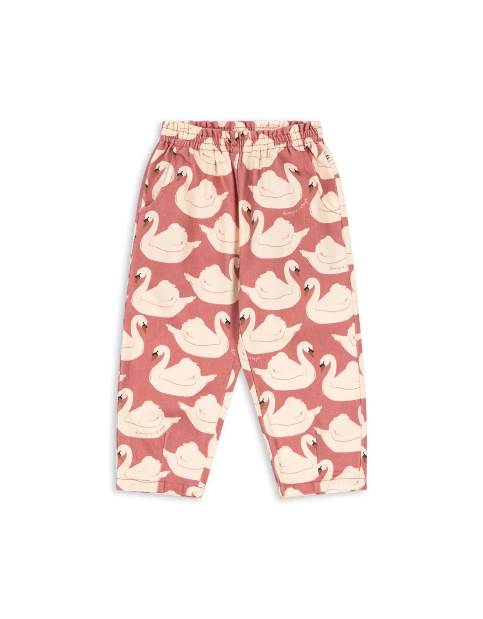 Konges Sløjd KONGES SLØJD MAGOT FRILL PANTS - SWAN ROSE