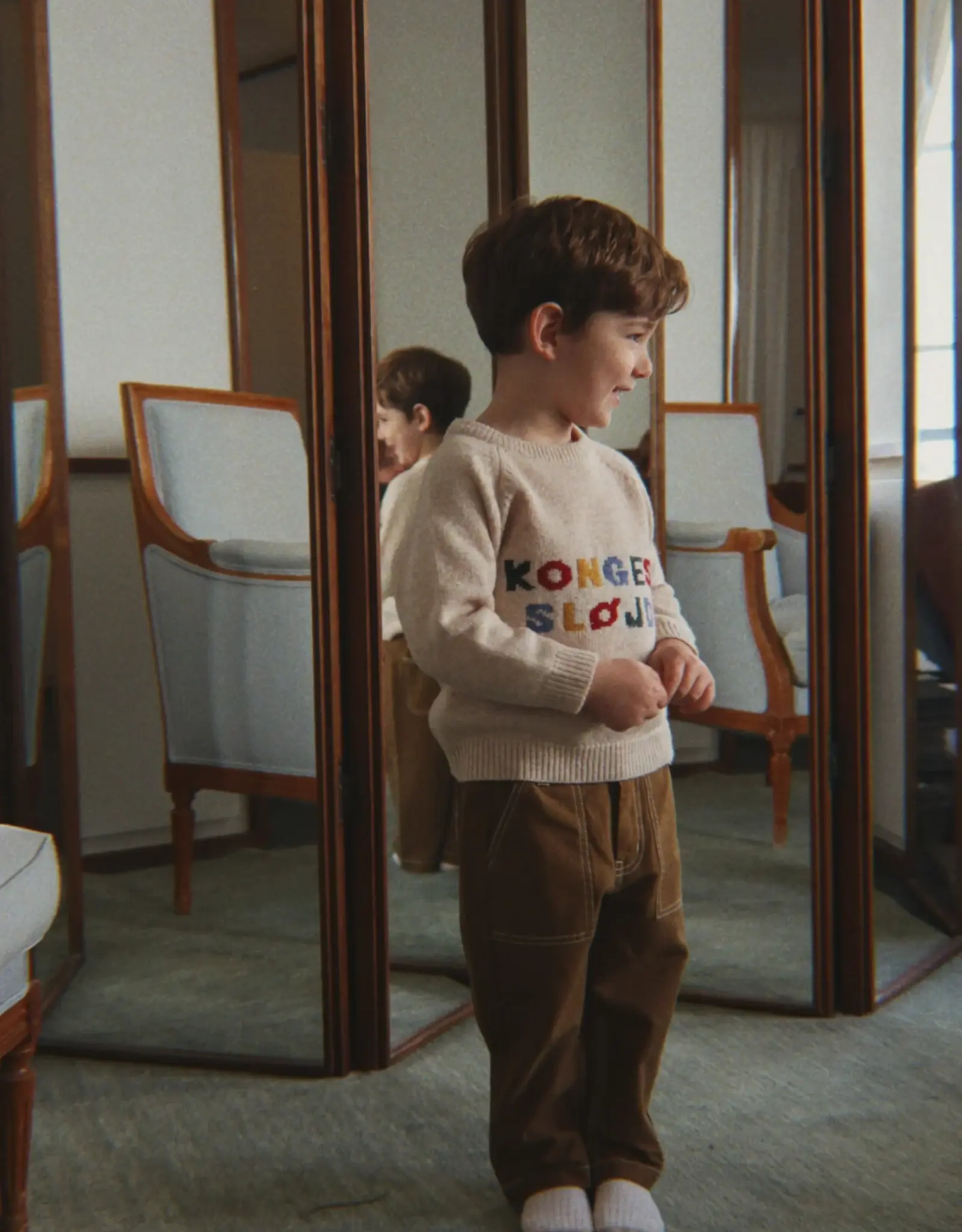 Konges Sløjd KONGES SLØJD BILLI KNIT SWEATER - OFF WHITE
