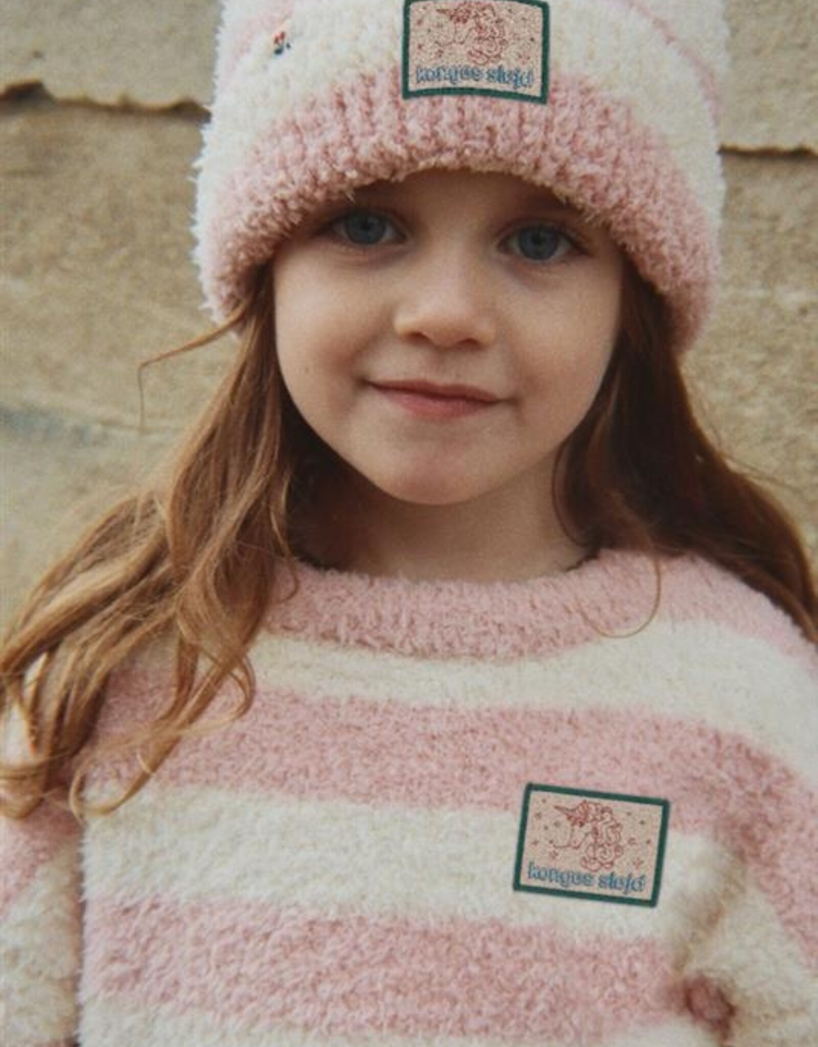 Konges Sløjd KONGES SLØJD SOFTY SWEATER - ROSY STRIPE