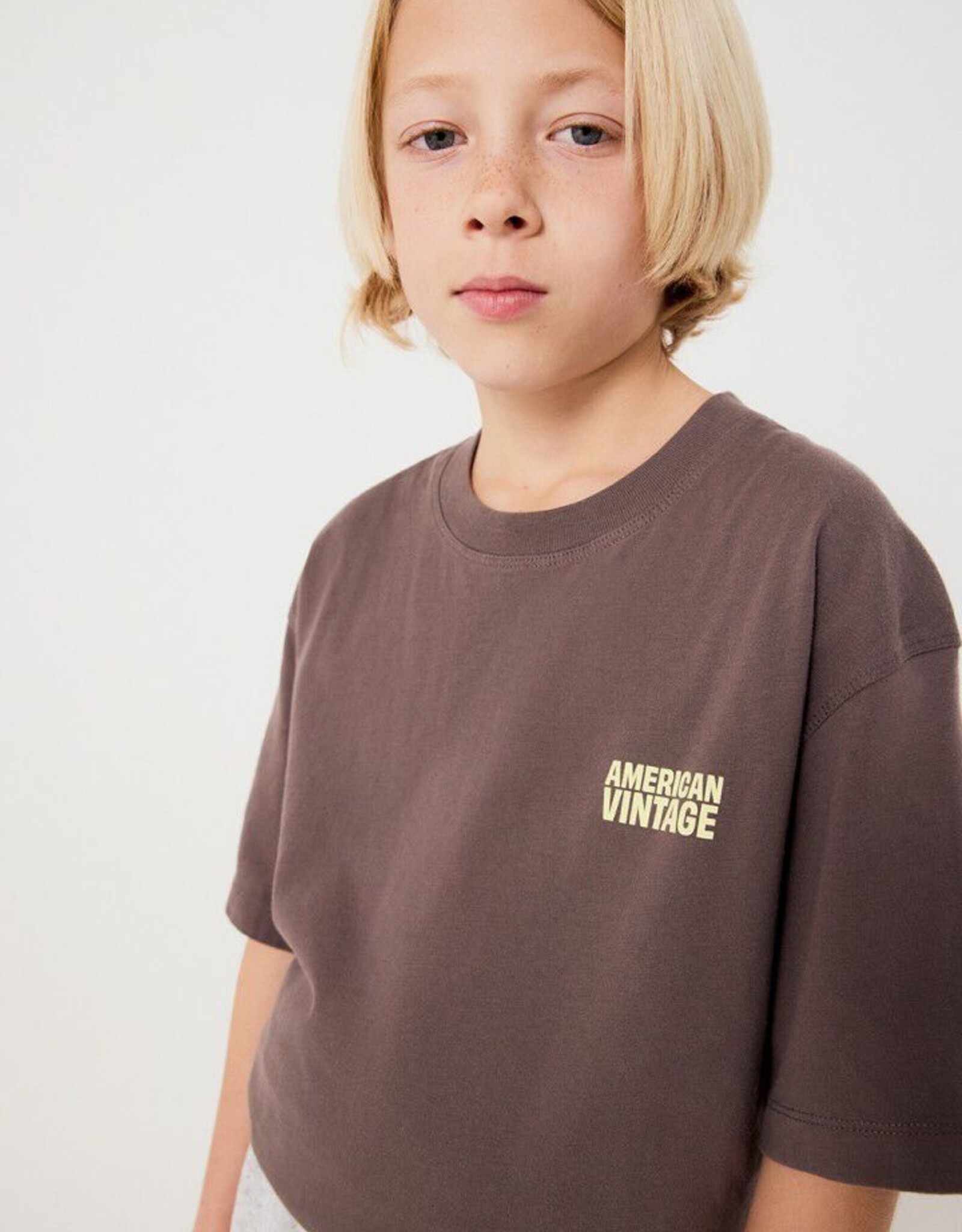 American Vintage AMERICAN VINTAGE GIXY SS TEE - CENDRE