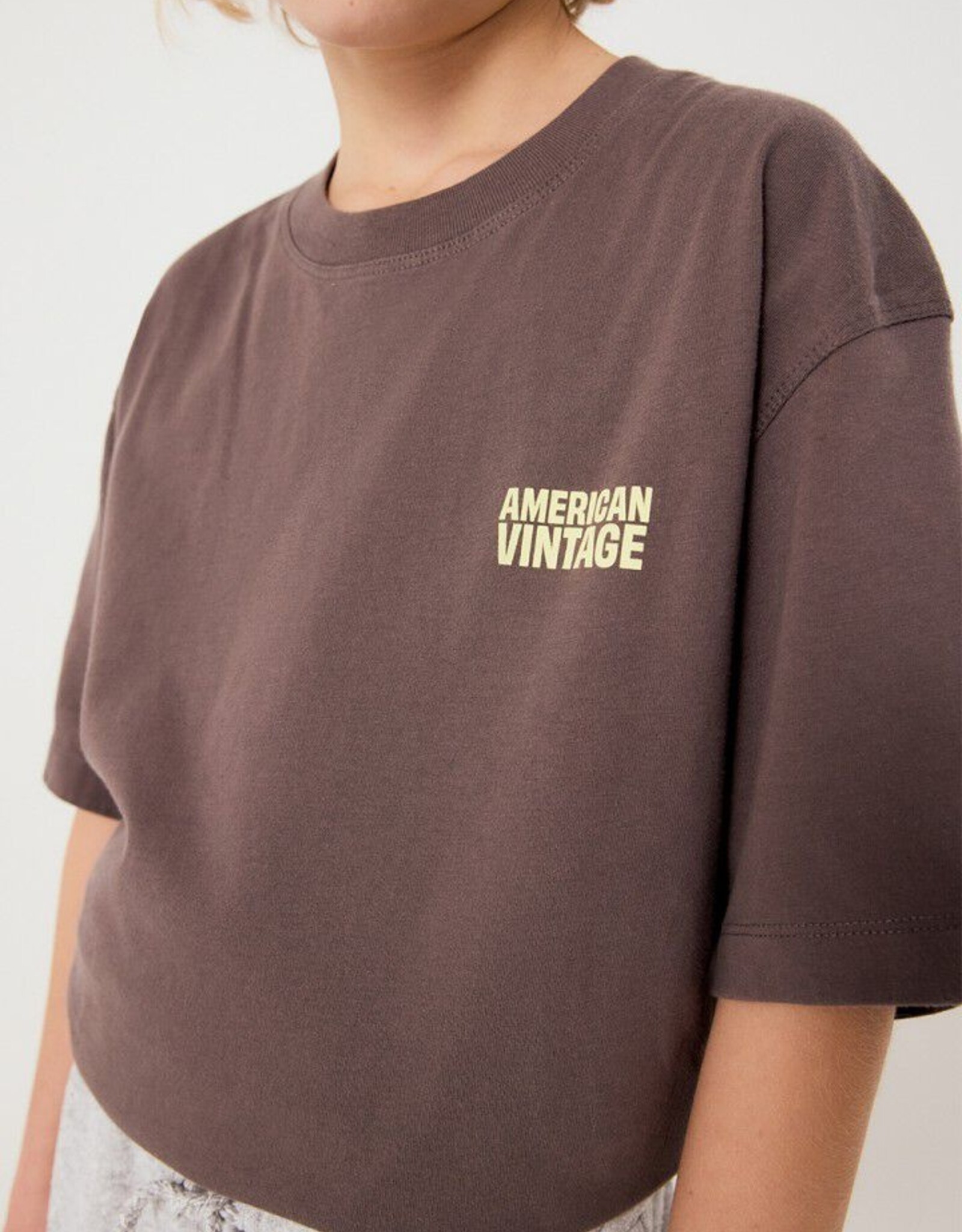 American Vintage AMERICAN VINTAGE GIXY SS TEE - CENDRE