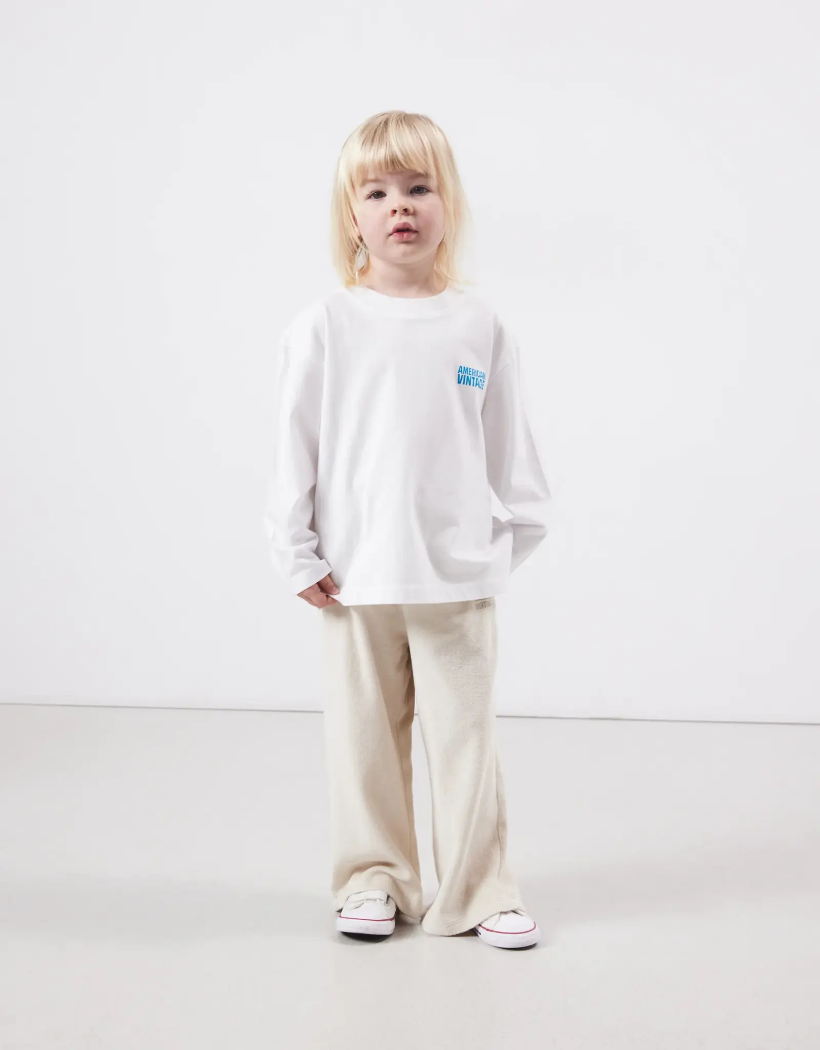 American Vintage AMERICAN VINTAGE GIXY LS TSHIRT - WHITE